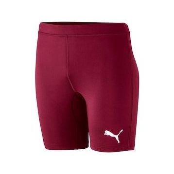 Puma 65592409 Liga Baselayer Short Tight Lastikli Normal Kalıp Düz Bordo Erkek Tayt