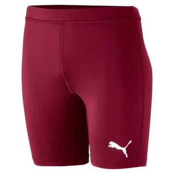 Puma 65592409 Liga Baselayer Short Tight Lastikli Normal Kalıp Düz Bordo Erkek Tayt