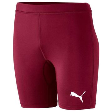 Puma 65592409 Liga Baselayer Short Tight Lastikli Normal Kalıp Düz Bordo Erkek Tayt