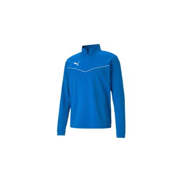 Puma 65739402 Mavi Teamrise 1/4 Zip Top Erkek Futbol Antrenman Uzun Kollu T-shirt