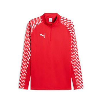 Puma 65972401 Teamliga26 Training 1/4 Zip Kırmızı Futbol Antrenman Uzun Kollu Erkek T-shirt