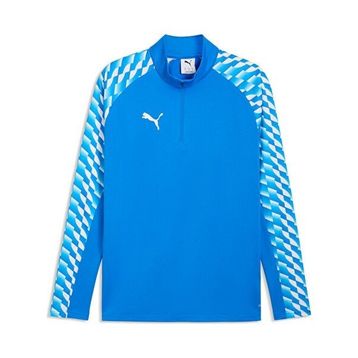 Puma 65972402 Teamliga26 Training 1/4 Zip Mavi Futbol Antrenman Uzun Kollu Erkek T-shirt