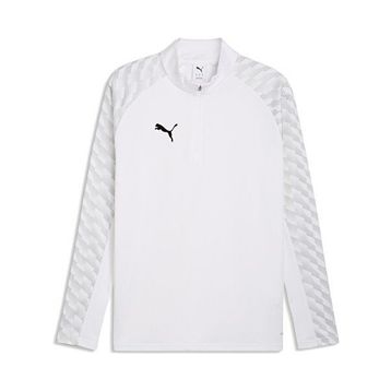 Puma 65972404 Teamliga26 Training 1/4 Zip Beyaz Futbol Antrenman Uzun Kollu Erkek T-shirt
