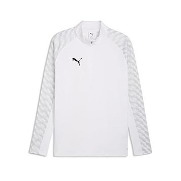 Puma 65972404 Teamliga26 Training 1/4 Zip Beyaz Futbol Antrenman Uzun Kollu Erkek T-shirt