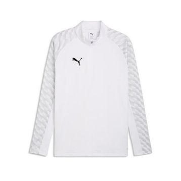 Puma 65972404 Teamliga26 Training 1/4 Zip Beyaz Futbol Antrenman Uzun Kollu Erkek T-shirt