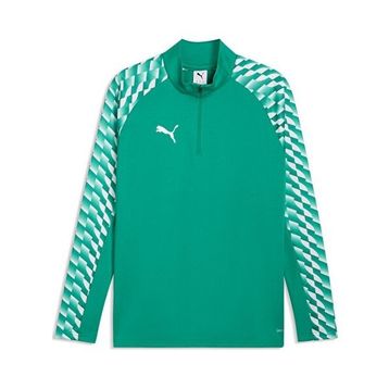 Puma 65972405 Teamliga26 Training 1/4 Zip Yeşil Futbol Antrenman Uzun Kollu Erkek T-shirt