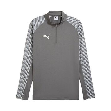 Puma 65972413 Teamliga26 Training 1/4 Zip Gri Futbol Antrenman Uzun Kollu Erkek T-shirt