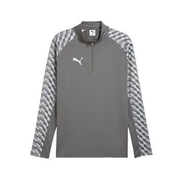 Puma 65972413 Teamliga26 Training 1/4 Zip Gri Futbol Antrenman Uzun Kollu Erkek T-shirt