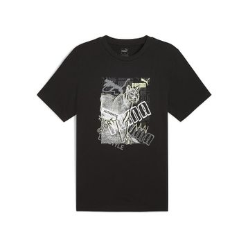 Puma 68321301 Graphics Siyah Günlük Stil Erkek T-Shirt
