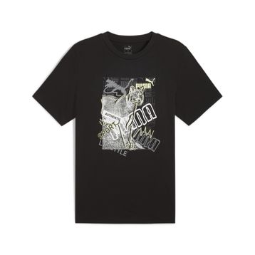 Puma 68321301 Graphics Siyah Günlük Stil Erkek T-Shirt