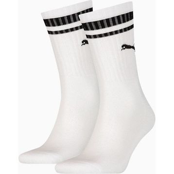 Puma 90794402 Crew Heritage Stripe 2P Beyaz 2'li Unisex Çorap