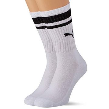 Puma 90794403 Crew Heritage Stripe 2P Unisex Beyaz Günlük Stil Çorap