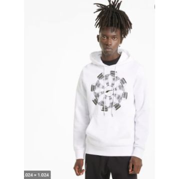 Puma Avenir Hoody White Kapüşonlu Beyaz 02 Erkek Sweatshirt