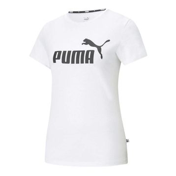 Puma Essentials Logo Beyaz Kadın T-shirt