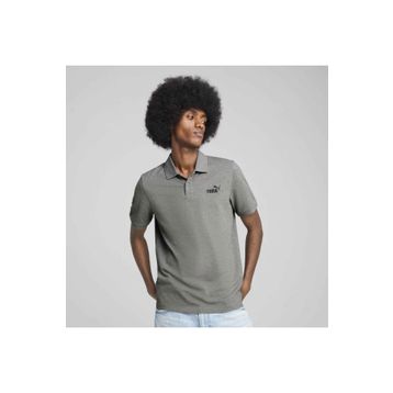 Puma Essentials No 1 Logo Pique Erkek Gri Polo Yaka Tişört