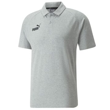 Puma Gri Teamfinal Casuals Polo Erkek Futbol Polo Tişörtü