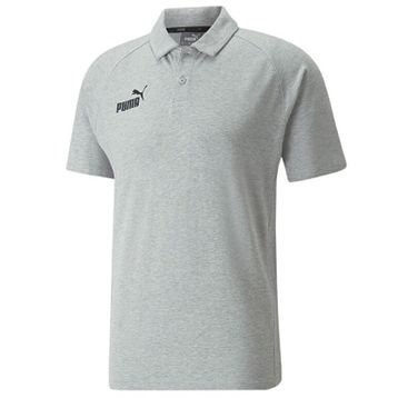 Puma Gri Teamfinal Casuals Polo Erkek Futbol Polo Tişörtü