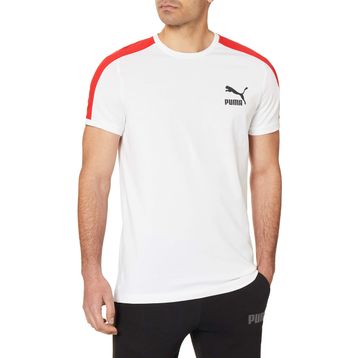 Puma Iconic T7 Beyaz Erkek Kısa Kollu T-Shirt