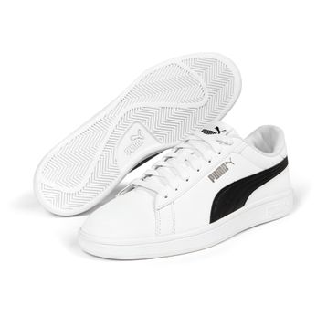 Puma Smash 3.0 Buck Sneakers Black White Uniseks Spor Ayakkabı