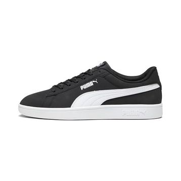 Puma Smash 3.0 Buck Sneakers Black White Uniseks Spor Ayakkabı