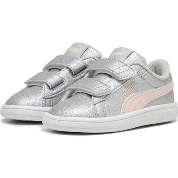 Puma Smash 3.0 Glitz Glam Gri Kız Çocuk Koşu Ayakkabısı