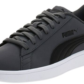 Puma Smash V2 Buck Erkek Spor Ayakkabı Gri Siyah Beyaz
