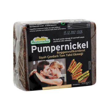 Pumpernickel 500 gr Siyah Çavdar Ekmeği