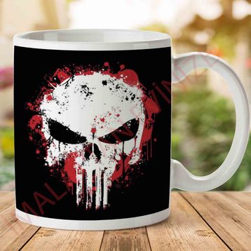 Punisher Splatter Baskılı Kupa
