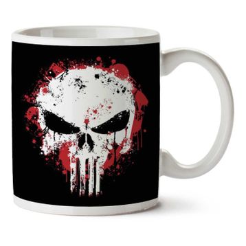 Punisher Splatter Baskılı Kupa