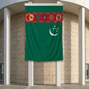 Punto Dizayn 140 gr Premium Raşel Kumaş 200x300 cm Türkmenistan Bayrağı