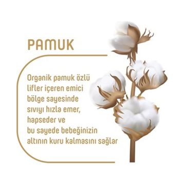 Pure Baby Organic No:1 Yenidoğan 128 Adet Bebek Bezi