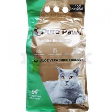Pure Paws 5 lt İnce Taneli Aloe Vera Juice Formula Bentonit Kedi Kumu
