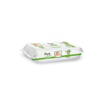 Pure Wipes 60x6 Adet 360 Yaprak Organik Bambu Islak Havlu