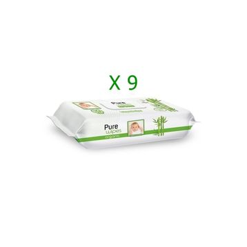 Pure Wipes 60x9 Adet 540 Yaprak Organik Bambu Islak Havlu
