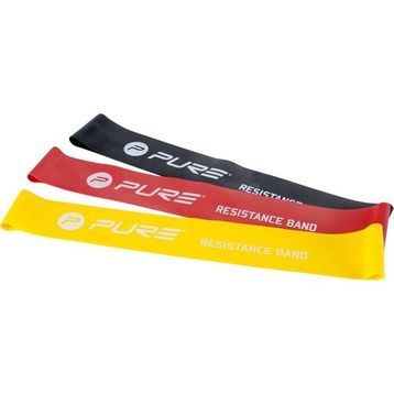 Pure2Improve P2I200280 Siyah - Sarı - Kırmızı 3'lü Mini Pilates Bandı Seti