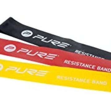 Pure2Improve P2I200280 Siyah - Sarı - Kırmızı 3'lü Mini Pilates Bandı Seti