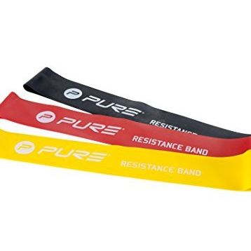 Pure2Improve P2I200280 Siyah - Sarı - Kırmızı 3'lü Mini Pilates Bandı Seti
