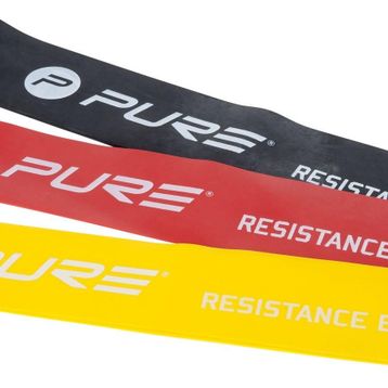 Pure2Improve P2I200280 Siyah - Sarı - Kırmızı 3'lü Mini Pilates Bandı Seti
