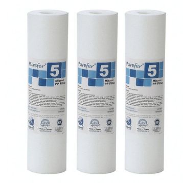 Purefer Açık Kasa 10 İnç 5 Micron Sediment Filtre 3 Adet Su Arıtma Cihazı