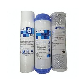 Purefer Açık Kasa 3'lü Ön Filtre Set Su Arıtma Cihazı