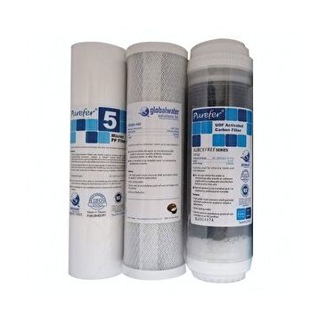 Purefer Açık Kasa 3'lü Ön Filtre Set Su Arıtma Cihazı