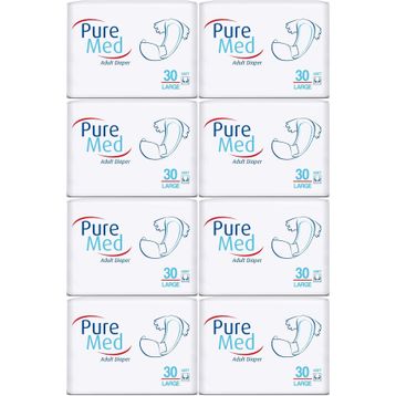 PureMed Bel Bantlı Tekstil Yüzey Large 30x8 Adet Hasta Bezi