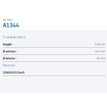 Purflux A1344 Hava Filtresi