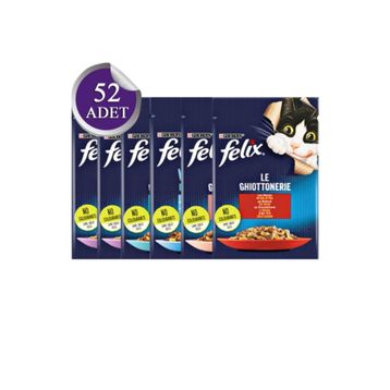 Purina Felix Karışık 52x85 gr Yaş Kedi Maması