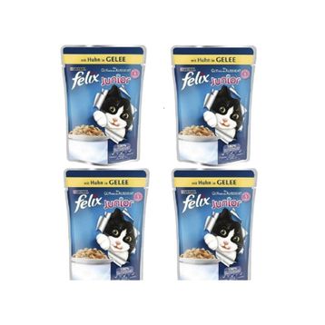 Purina Felix Tavuklu Pouch 4x100 gr Yavru Kedi Yaş Mama