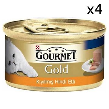Purina Gourmet Gold Kıyılmış Hindili 4x85 gr Yaş Kedi Maması