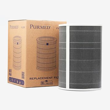 Purmed Xiaomi Smart Air Purifier 4 Lite Uyumlu Hepa + Aktif Karbon Gri Filtre
