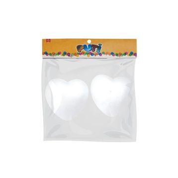 Puti 10 cm 2'li Köpük Kalp
