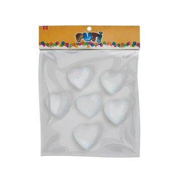 Puti 5008 6'lı 6,5cm Köpük Kalp