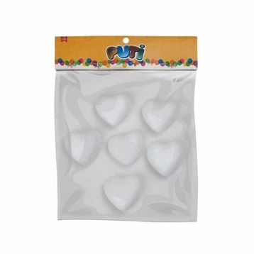 Puti 5008 6'lı 6,5cm Köpük Kalp